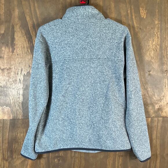 Eddie Bauer Womens Sweatshirt Gray Radiator Fleece Snap Mock Neck Large - Picture 10 of 12